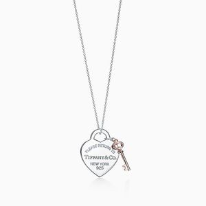 NWT- Tiffany & Co. RTT rubedo/silver charm necklace